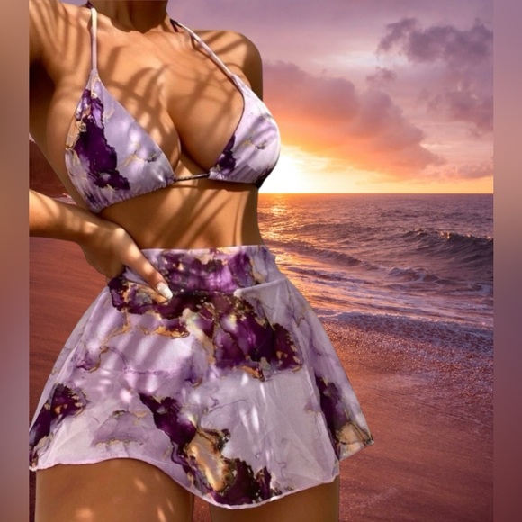 Marble Dream 3-Piece Swim Set